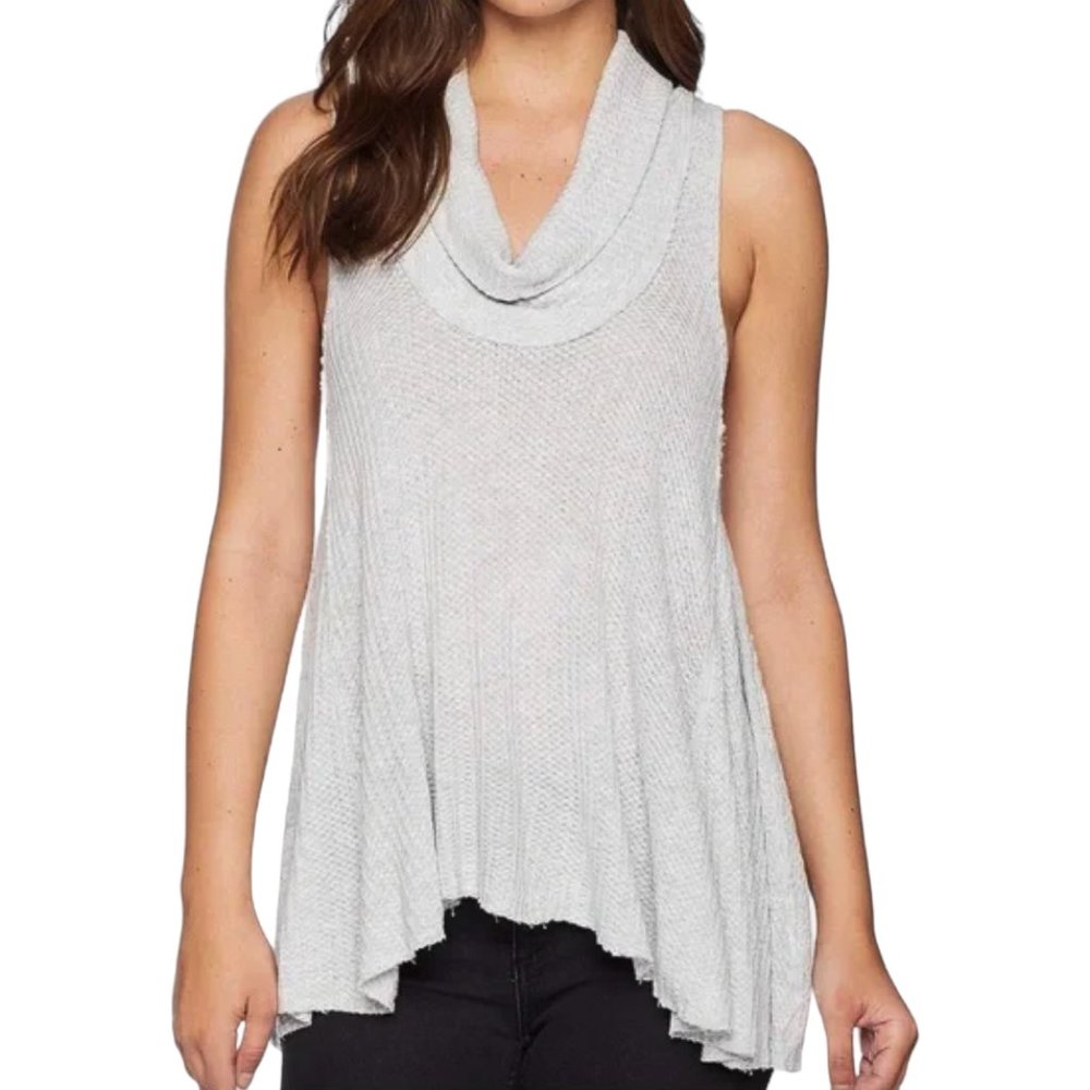 Free People We The Free Swing It Cowl Neck Sleeveless Thermal Tank Top Shirt